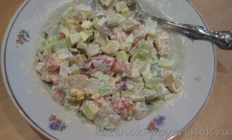 Салат с семгой и картофелем - шаг 7