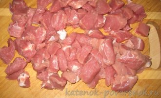 Жареная свинина с луком на сковороде - шаг 1