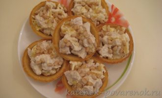 Тарталетки с куриным филе, апельсином и кедровыми орешками - шаг 7