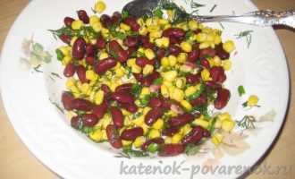 Постный салат с кукурузой и фасолью - шаг 4