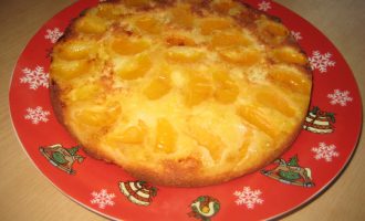 Новогодний пирог с мандаринами на сметане