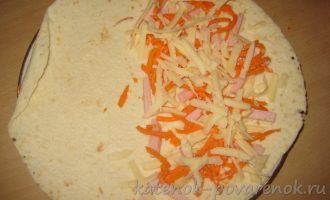 Рецепт кесадильи с корейской морковью и карбонатом - шаг 5