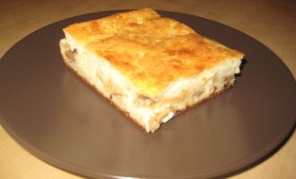 Рецепт пирога на кефире с грибами и курицей