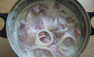 Маринад для шашлыка из свинины на кефире - шаг 6