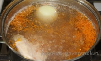 Гречневый суп с куриным филе - шаг 8