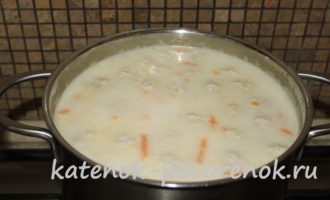 Сырный суп с куриными фрикадельками – шаг 9