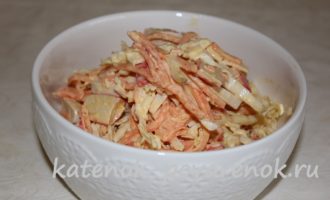 Салат из пекинской капусты с морковью по-корейски и крабовыми палочками – шаг 6