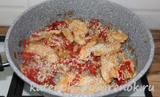 Куриное филе в соусе терияки с болгарским перцем – шаг 13