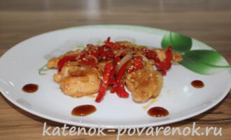 Куриное филе в соусе терияки с болгарским перцем – шаг 15